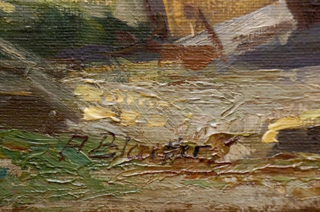 Oil painting Landscape near the coast - 6