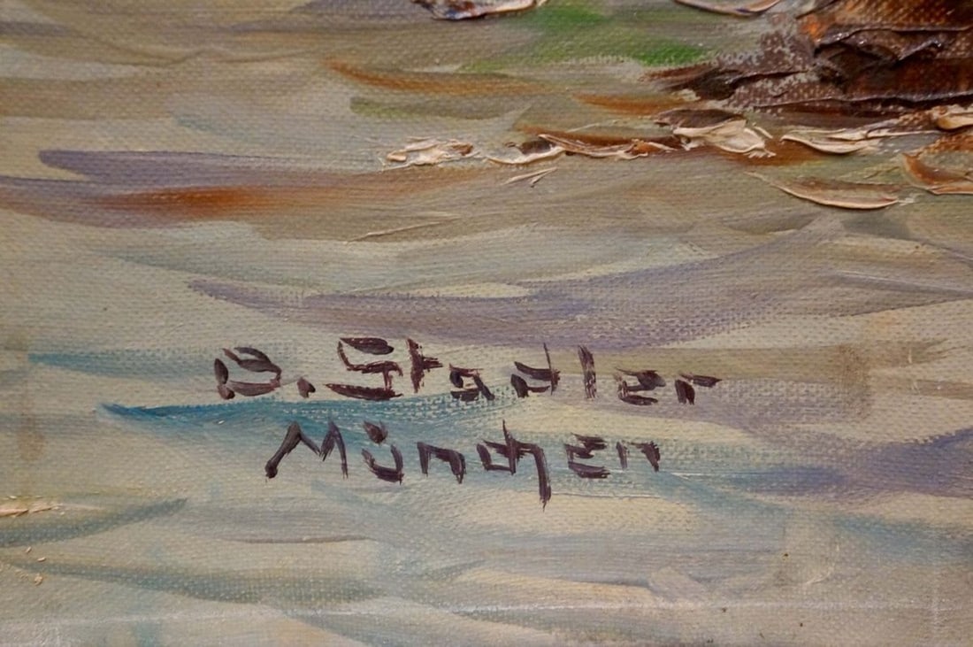 Oil painting City landscape Benno Stadler - 6