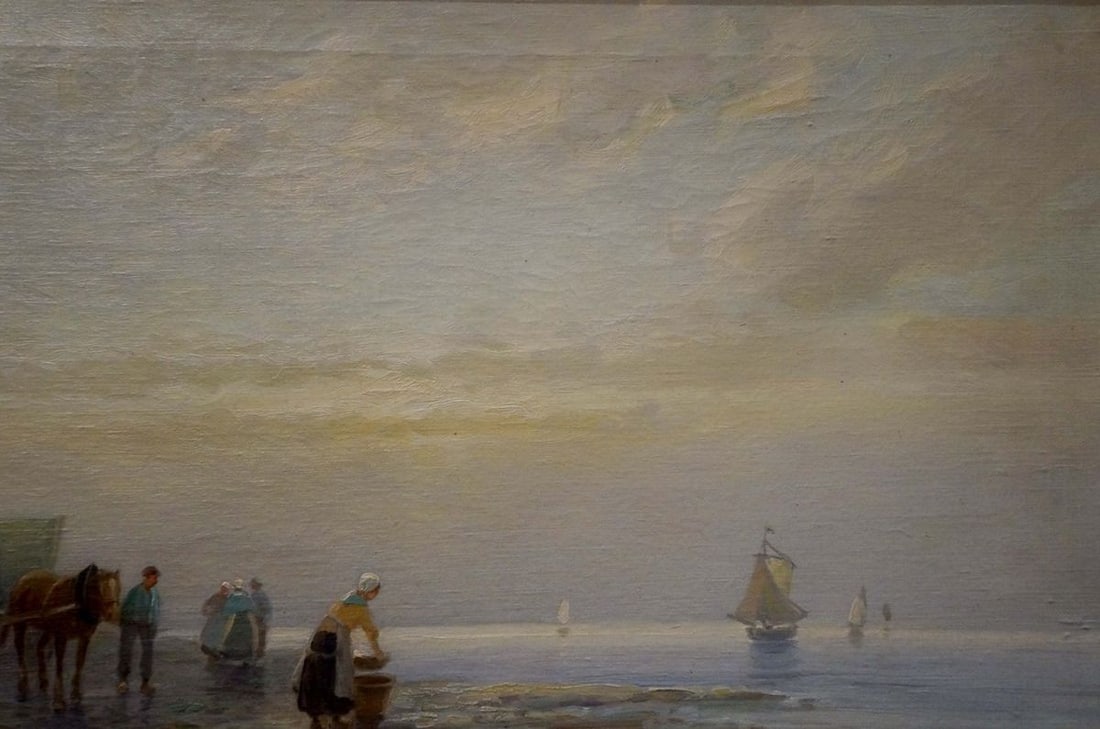 Oil painting Coastal Market Weyh T. - 4