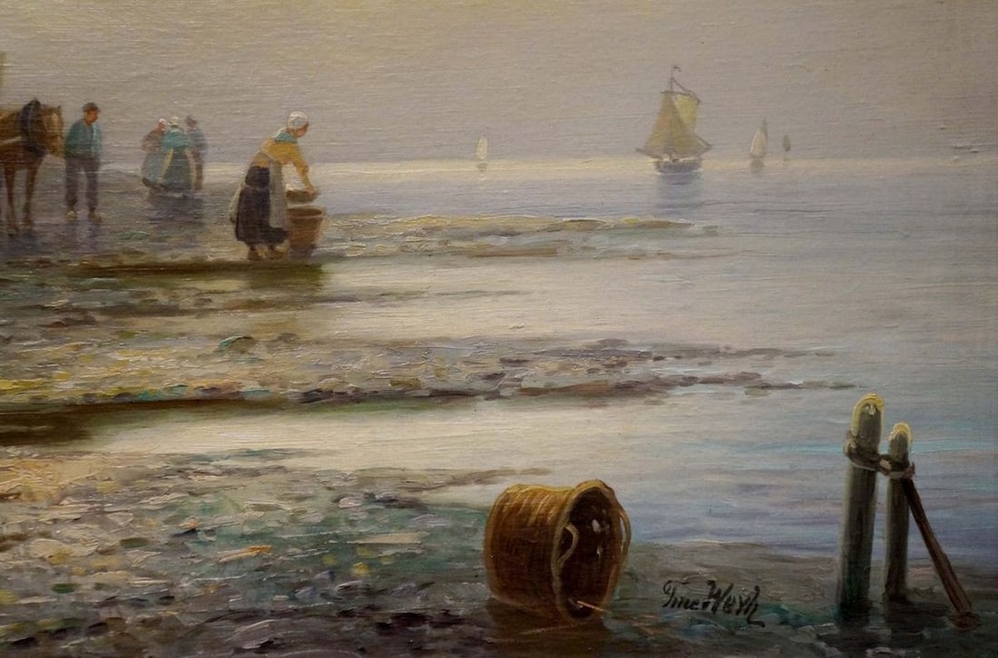 Oil painting Coastal Market Weyh T. - 5