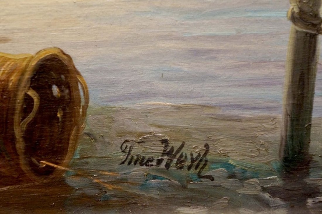 Oil painting Coastal Market Weyh T. - 6