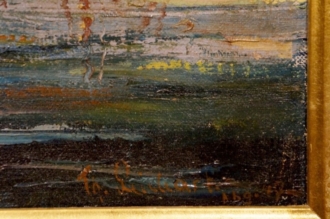 Oil painting In Port Richard Thorn - 6