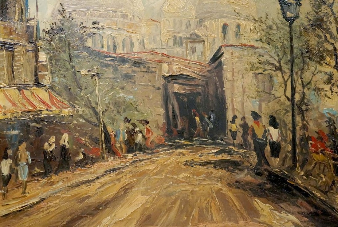 Oil painting Stormy life in the city - 2