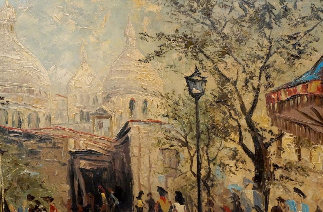 Oil painting Stormy life in the city - 4