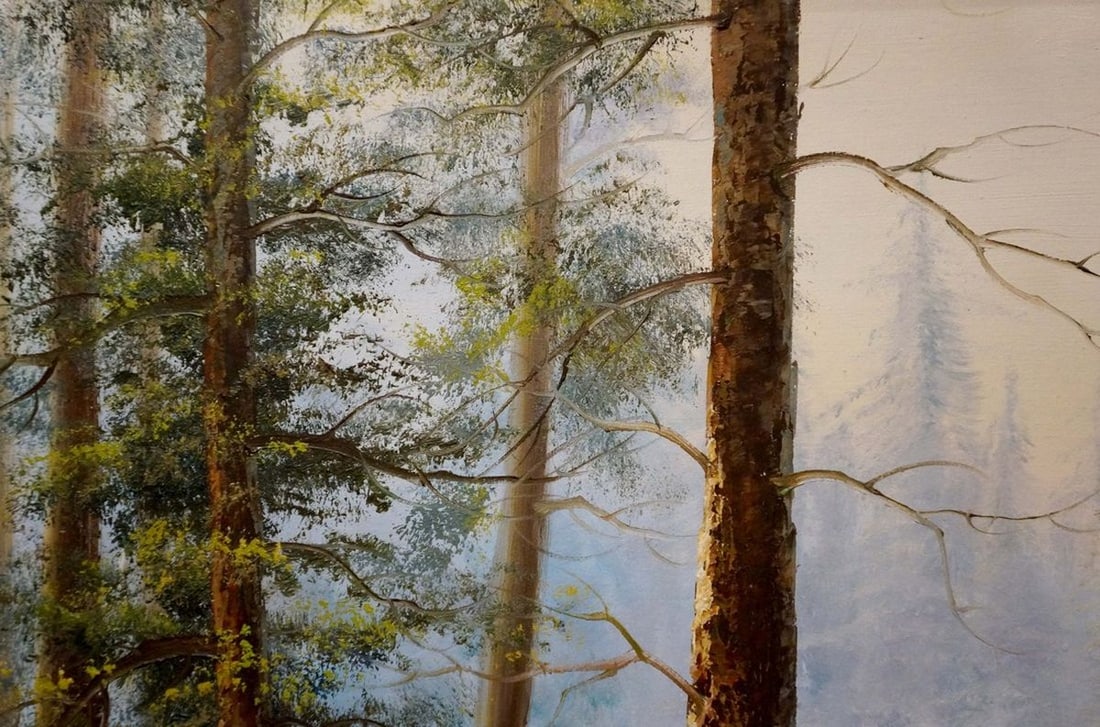 Oil painting Forest landscape - 3