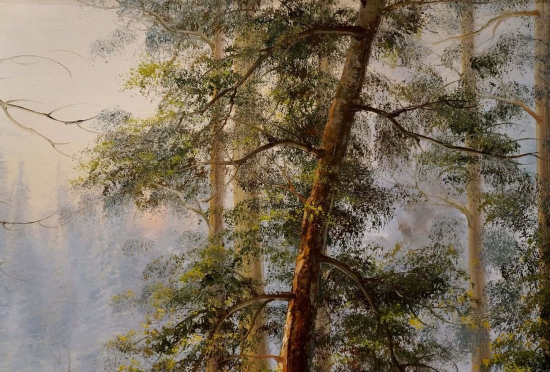 Oil painting Forest landscape - 4