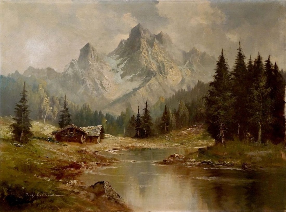 Oil painting House by the hill (1 of 8)