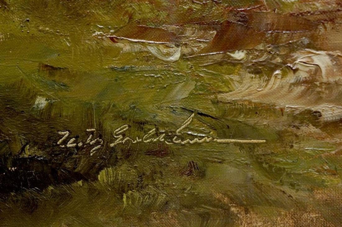 Oil painting House by the hill - 6