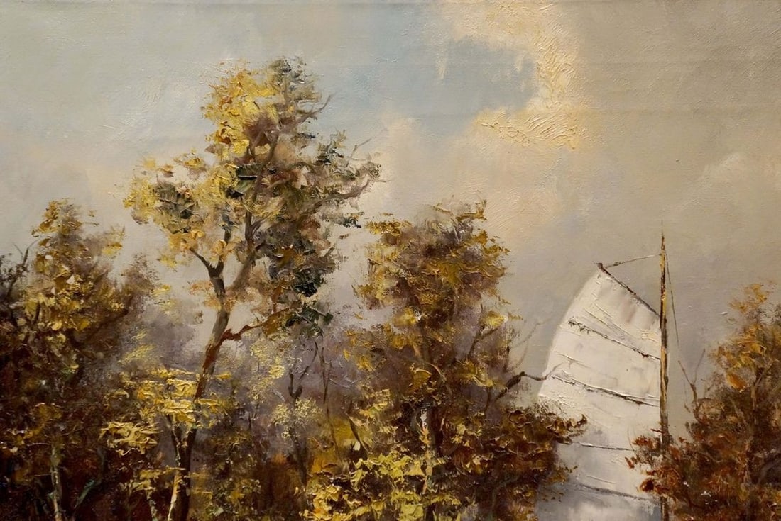 Oil painting Boat near the shore - 3
