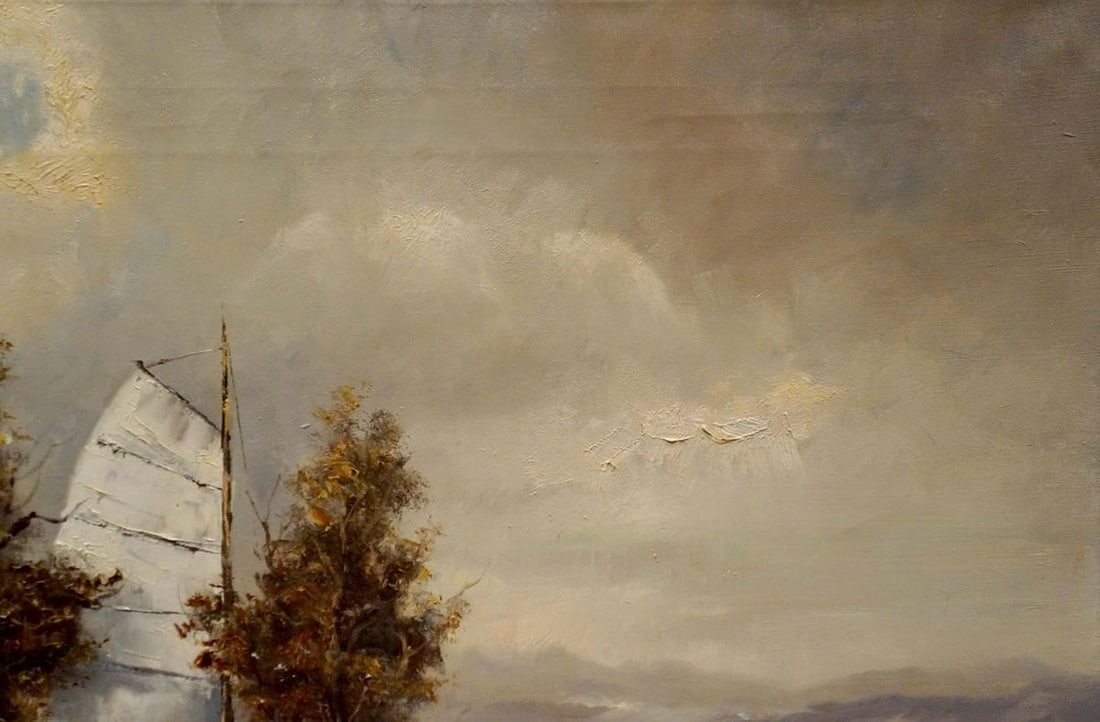 Oil painting Boat near the shore - 4