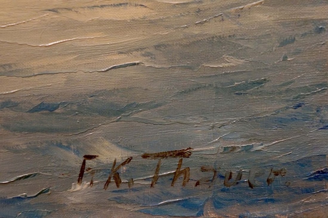 Oil painting Boat near the shore - 6