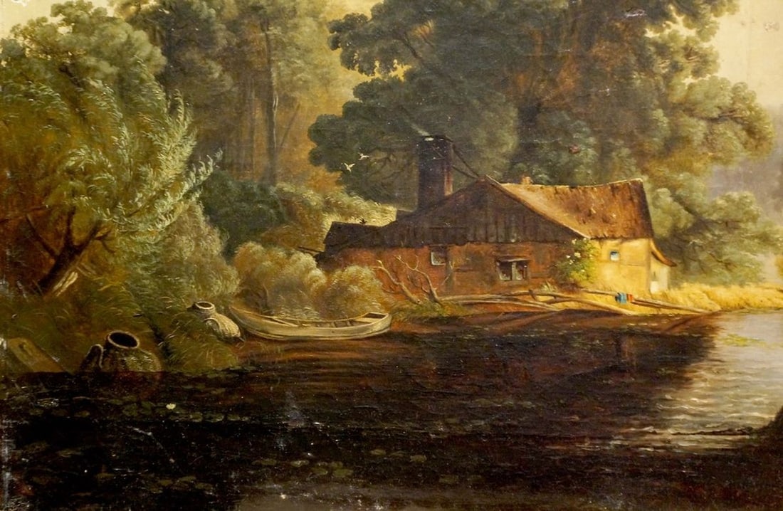 Oil painting Evening landscape - 2