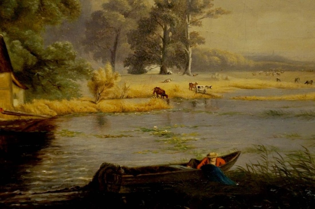Oil painting Evening landscape - 6