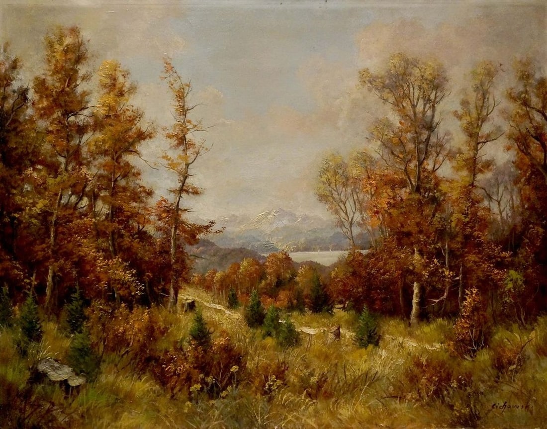 Oil painting Forest landscape (1 of 8)