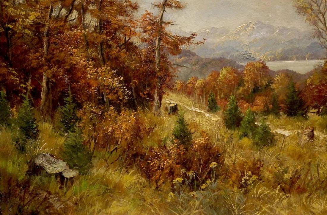 Oil painting Forest landscape - 2