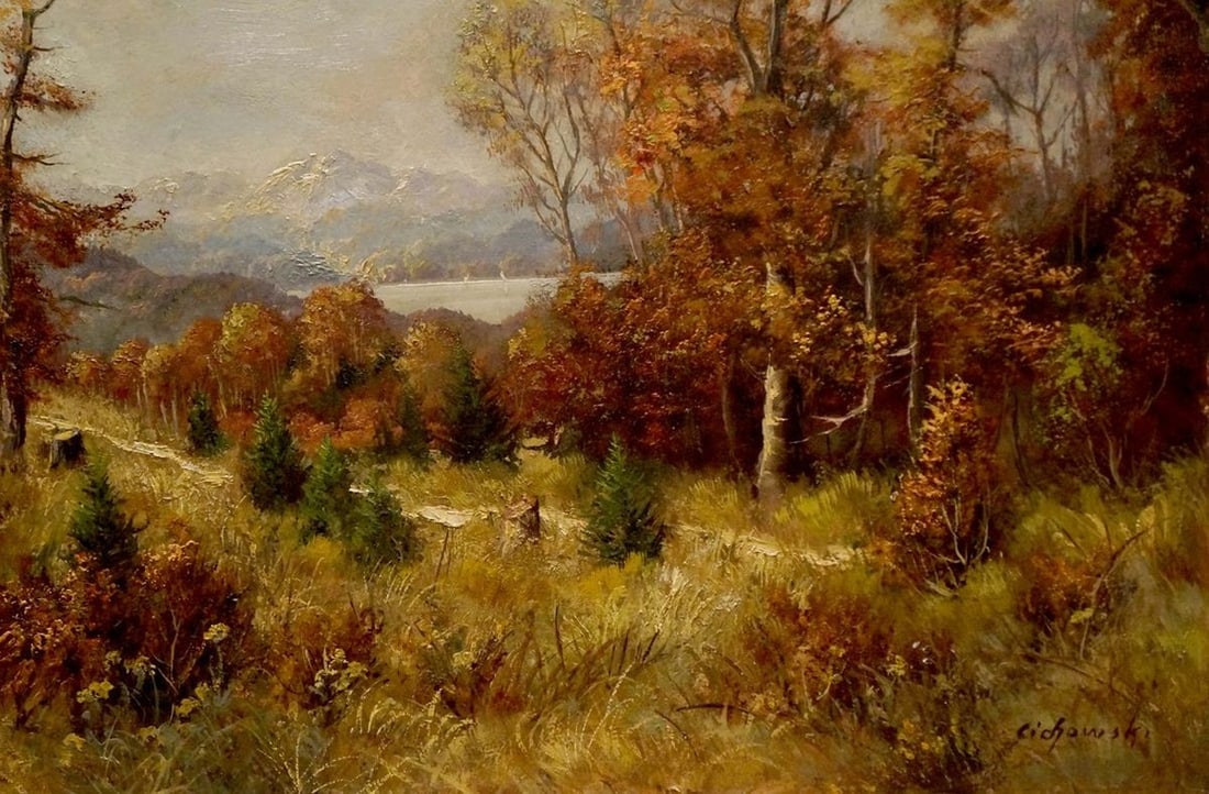 Oil painting Forest landscape - 5