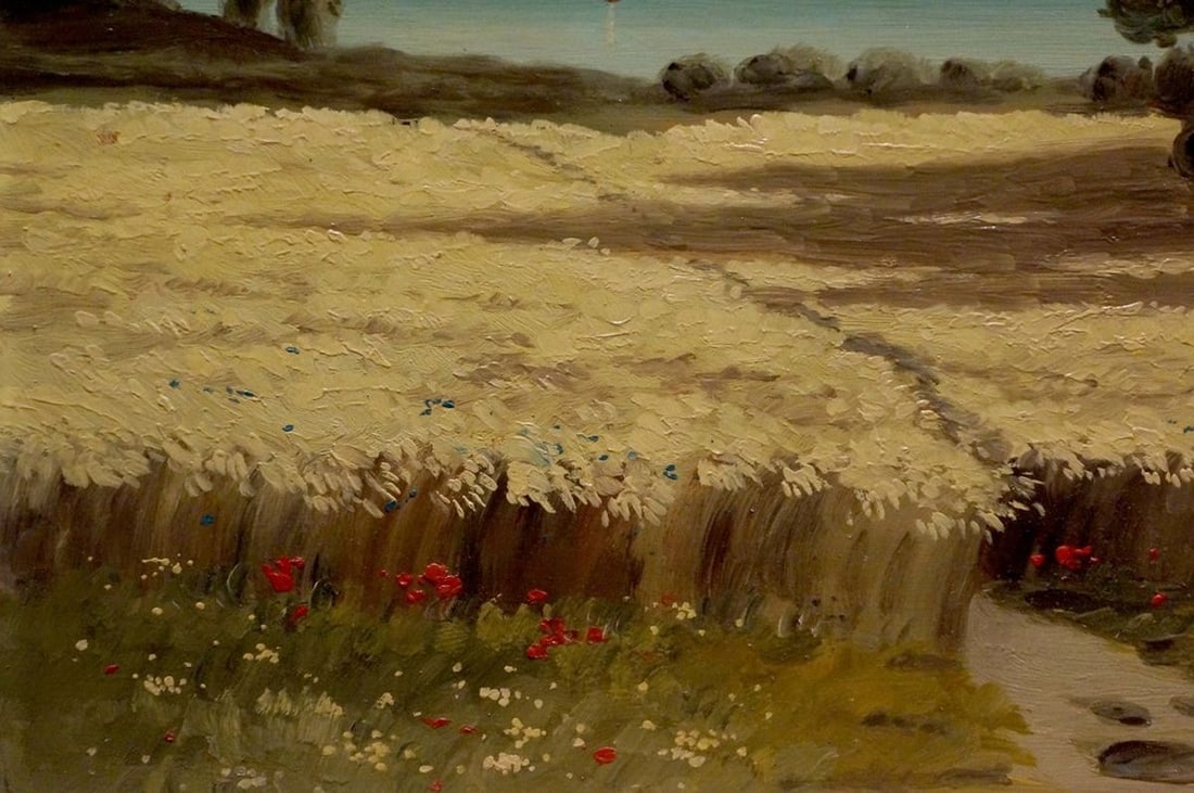 Oil painting Hay field - 2