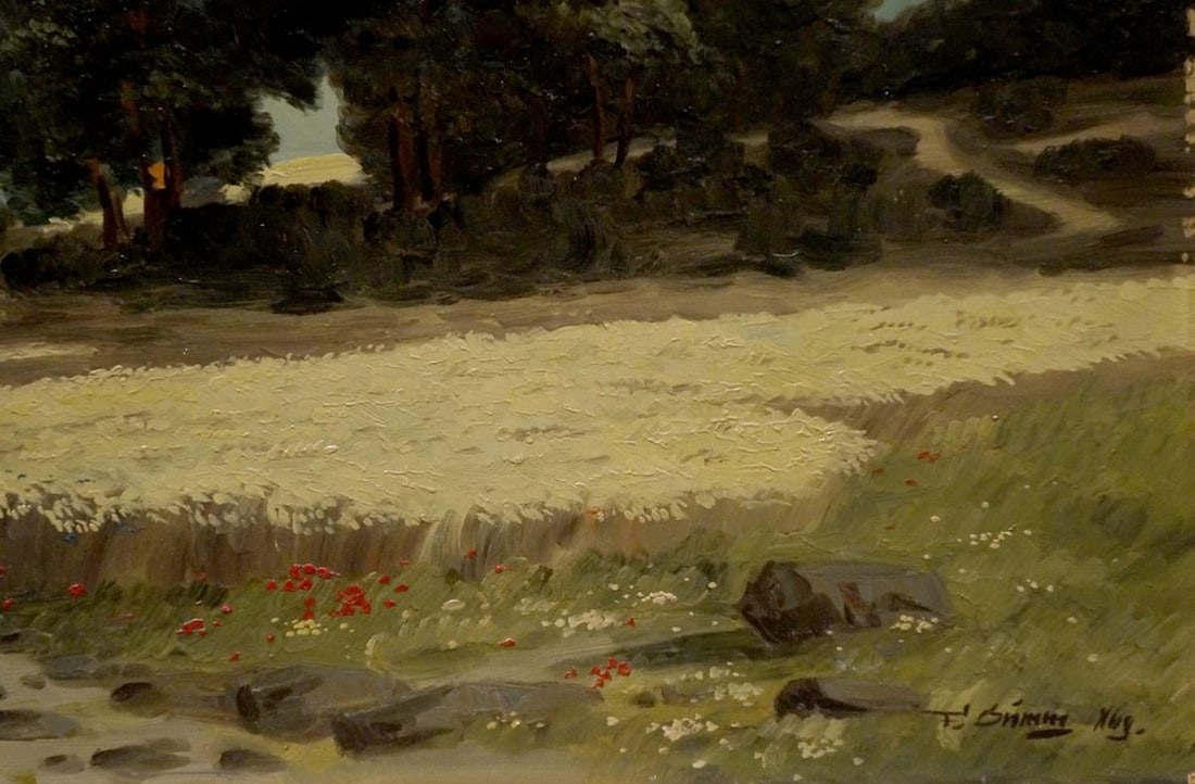 Oil painting Hay field - 5