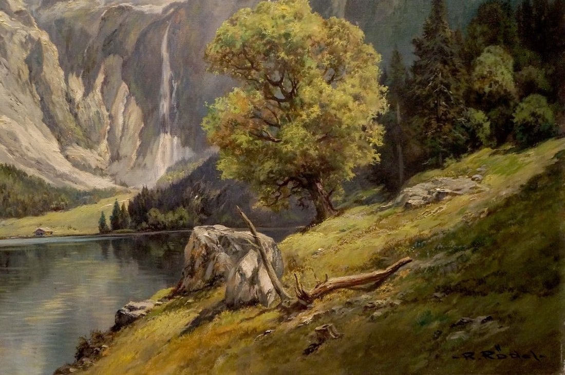 Oil painting Mountain beauty Rudolf Rodel - 5