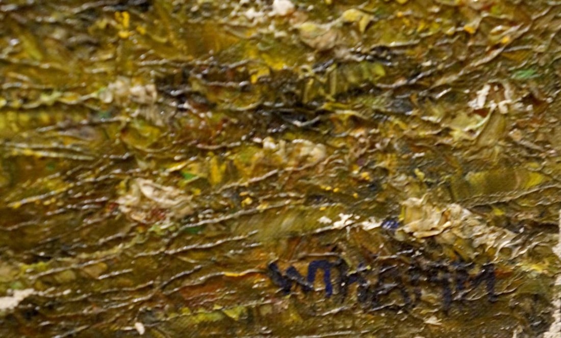 Oil painting Village by the mountain - 6