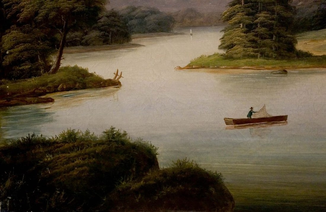 Oil painting Fishing - 2