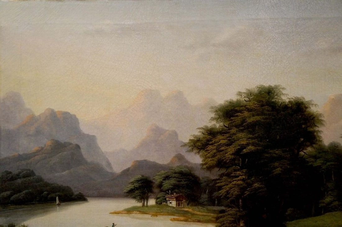 Oil painting River landscape - 3