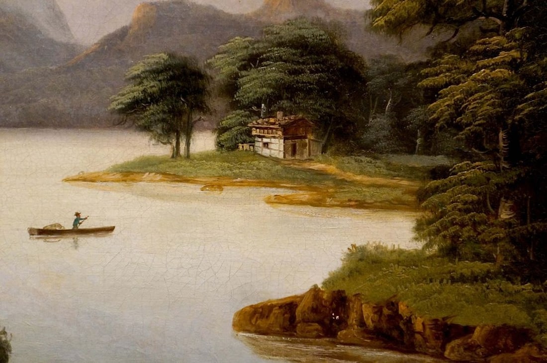 Oil painting River landscape - 6