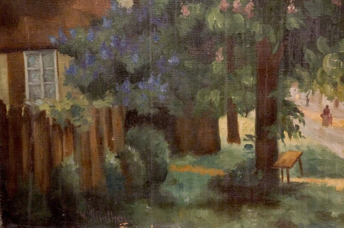 Oil painting Village Life - 2