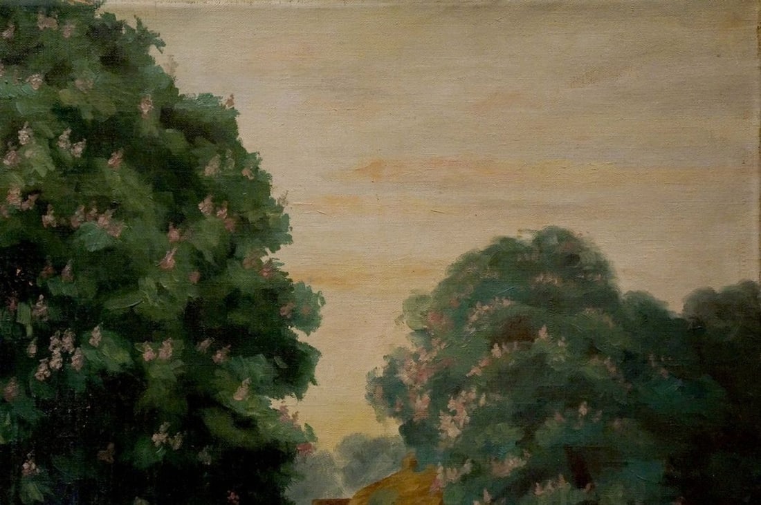 Oil painting Village Life - 4