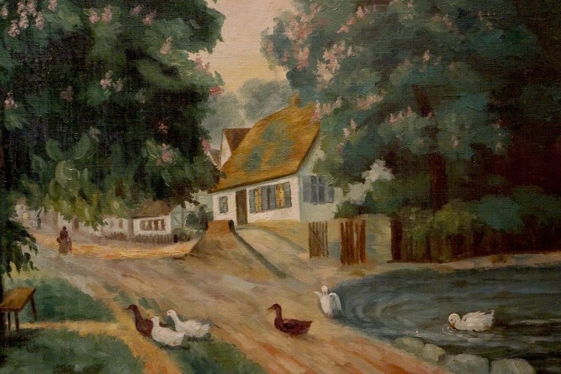 Oil painting Village Life - 5