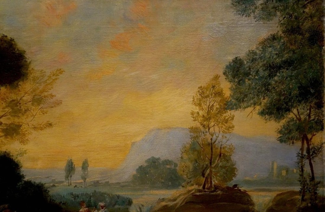 Oil painting People have a rest on a picnic - 4