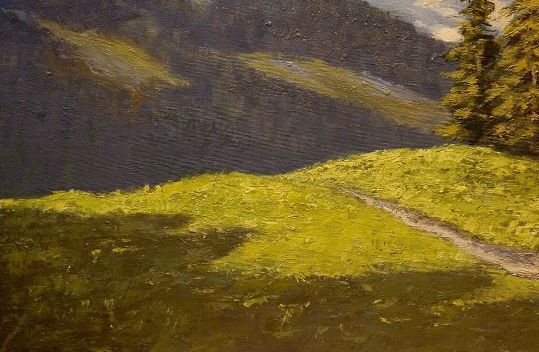 Oil painting Mountain landscape - 2