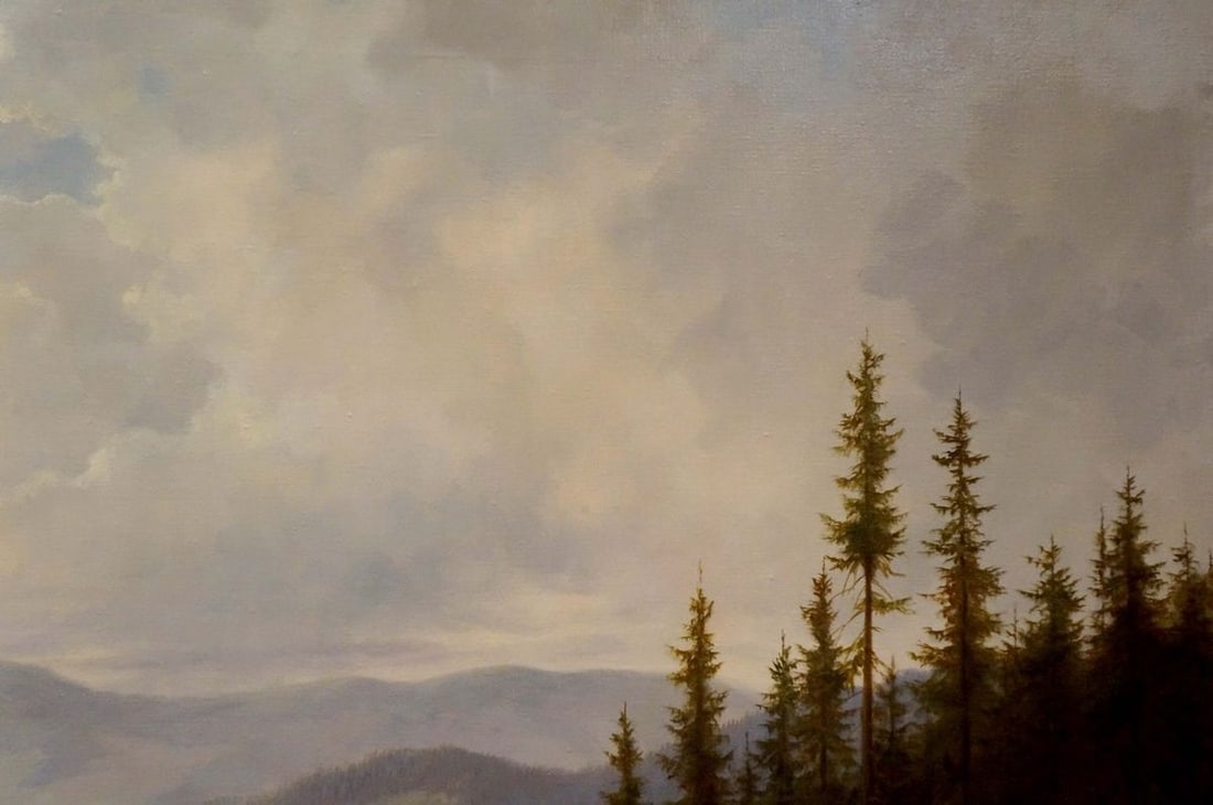 Oil painting Forest landscape - 4