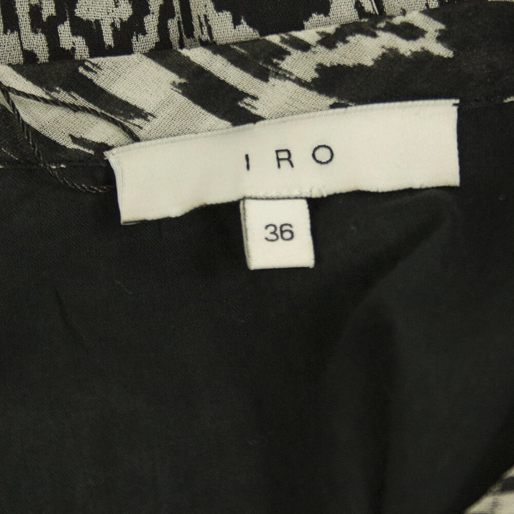 IRO Black & White Cantela Print Viscose Mini Dress size 36 - 3