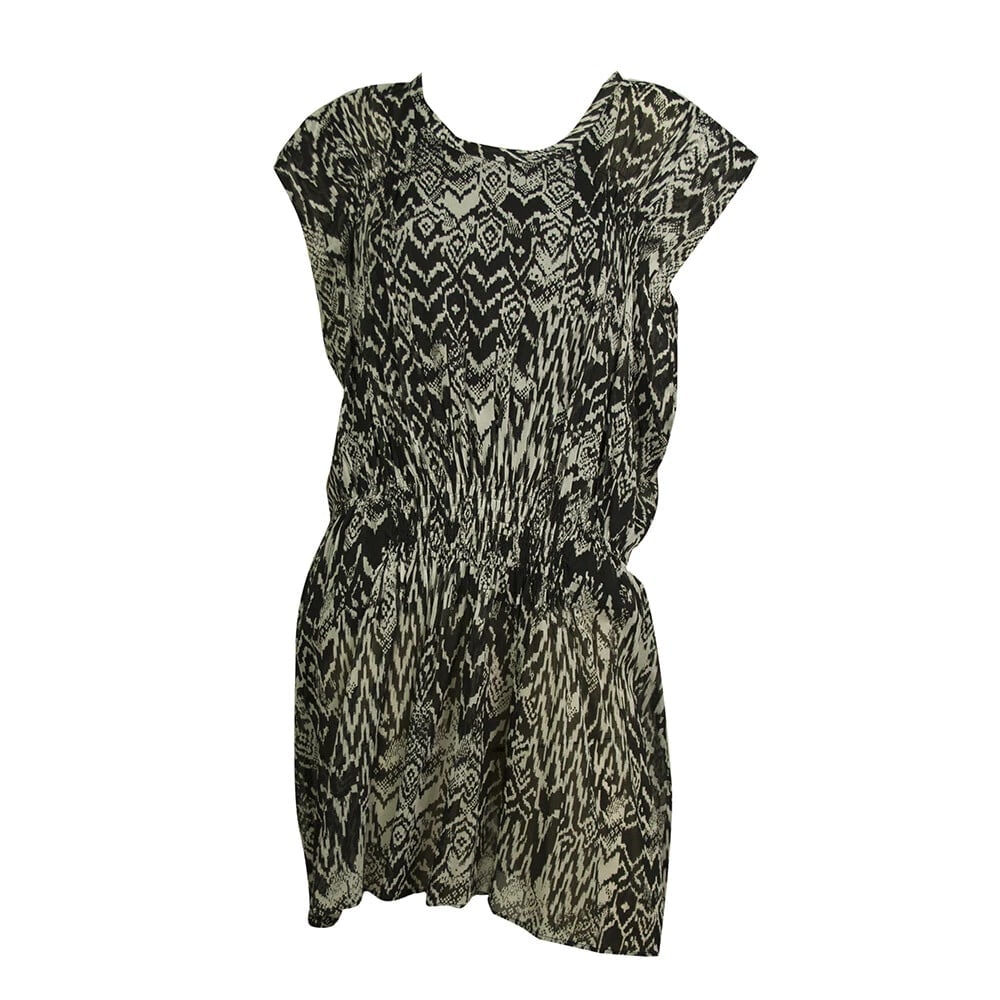 IRO Black & White Cantela Print Viscose Mini Dress size 36 - 6
