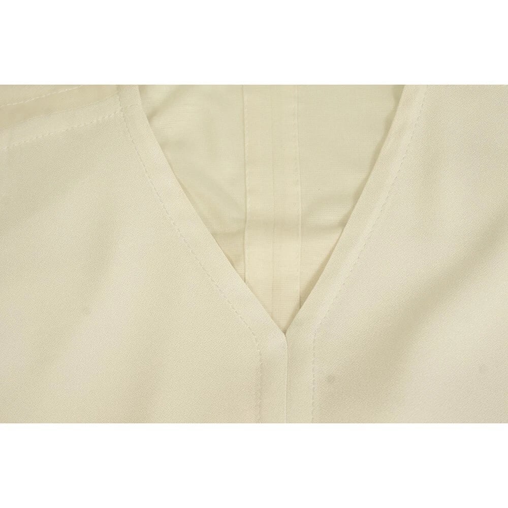 Helmut Lang White Sleeveless Longer at the Back V- Neckline Blouse Top Size S /P - 5