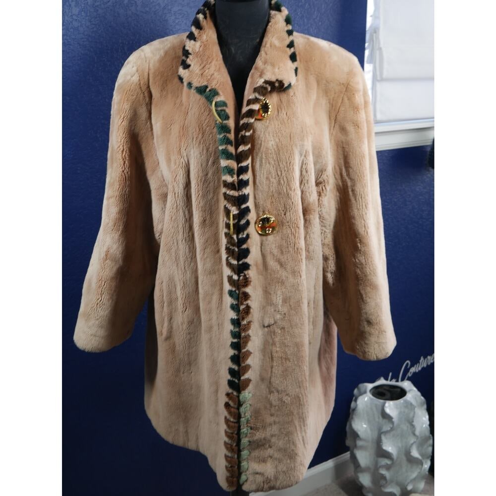 Gorgeous Designer ZUKI Sheared Beaver Fur Coat Jacket (1 of 6)