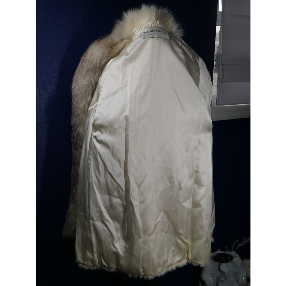 Gorgeous Platinum Fox & Pearl Mink Fur Coat Jacket - 5