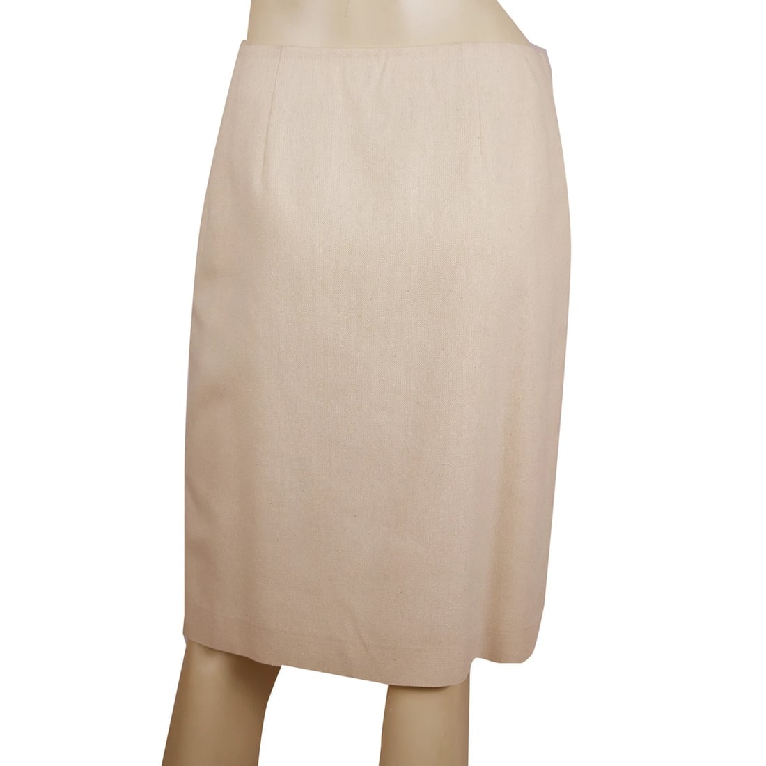 Vintage Blumarine Wool Cream Belted Jacket & Skirt silk & linen set sz 40 - 4