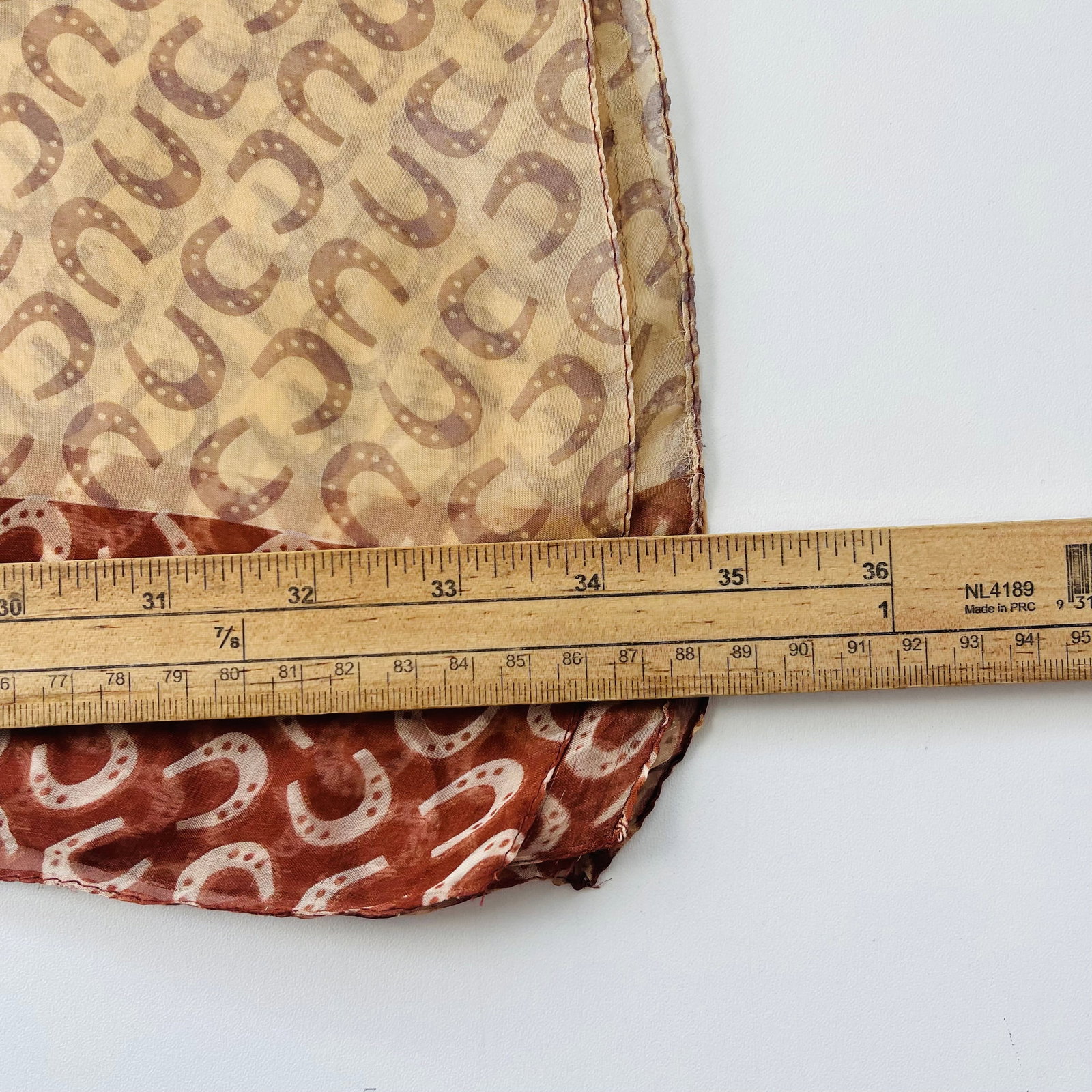 Hermes Light Brown Printed 100% Silk Scarf - 9