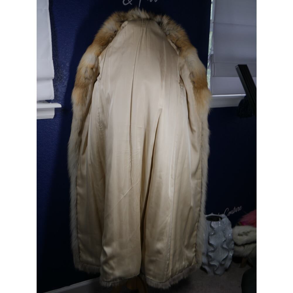 Stunning Full Length Golden Island Isle Fox Fur Coat Jacket - 5
