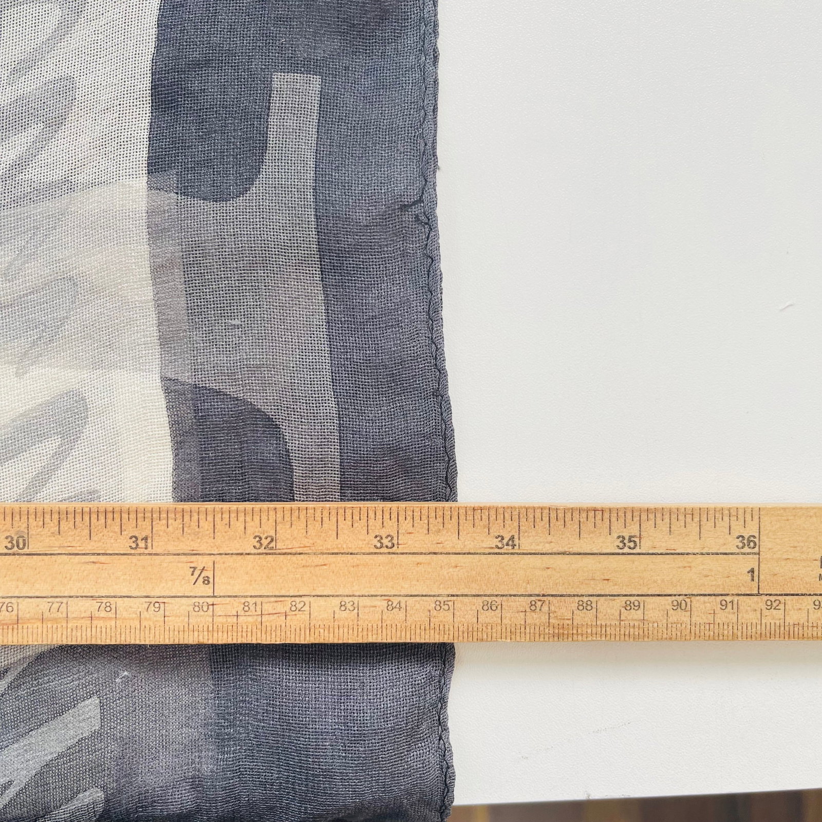 Aquascutum Blue & Beige Printed 100% Silk Scarf - 9