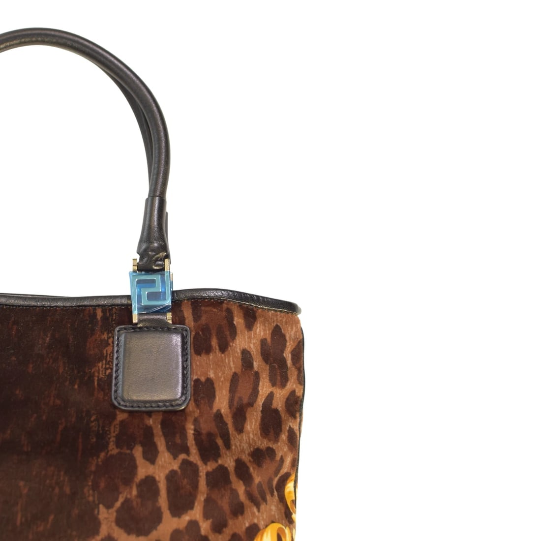 Gianni Versace Black Barocco Velvet Vanitas Tote Bag Gold Crown Baroque bag - 12