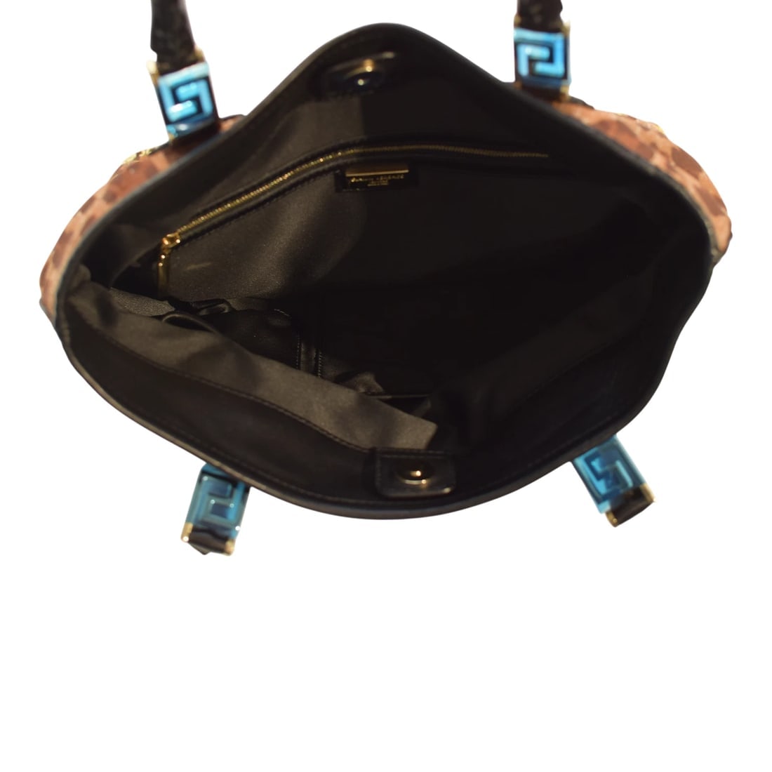 Gianni Versace Black Barocco Velvet Vanitas Tote Bag Gold Crown Baroque bag - 16