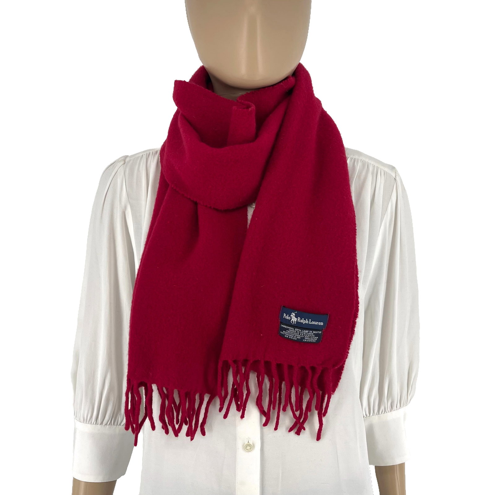 Polo Ralph Lauren Red 100% Wool Scarf - 4