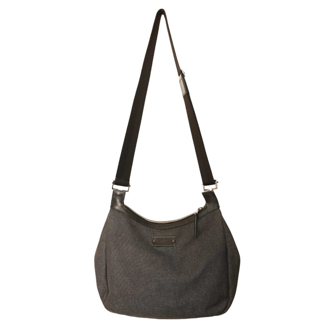 Gucci Black Denim & leather details with Silver Hardware Crossbody Shoulder Bag - 2