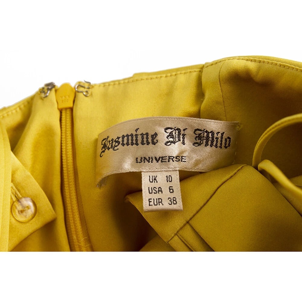 Jasmine de Milo Yellow Silk Pleated Tank Vest Sleeveless Top sz UK 10, US 6 - 4