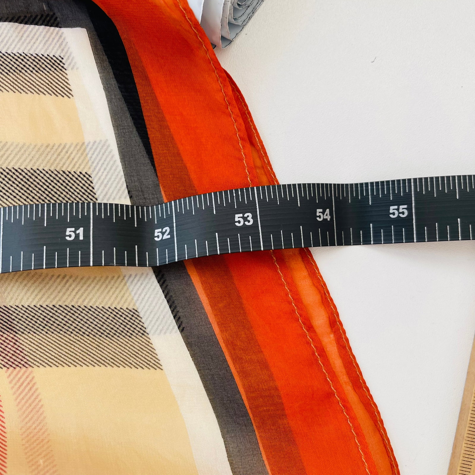Burberry Beige Plaid 100% Silk Scarf - 6
