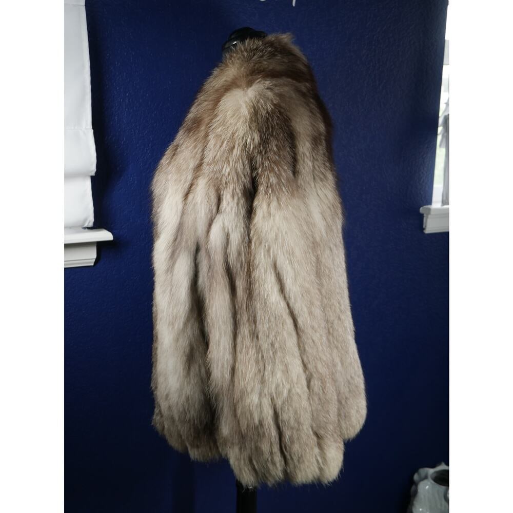 Gorgeous Indigo Fox Fur Coat Jacket - 2