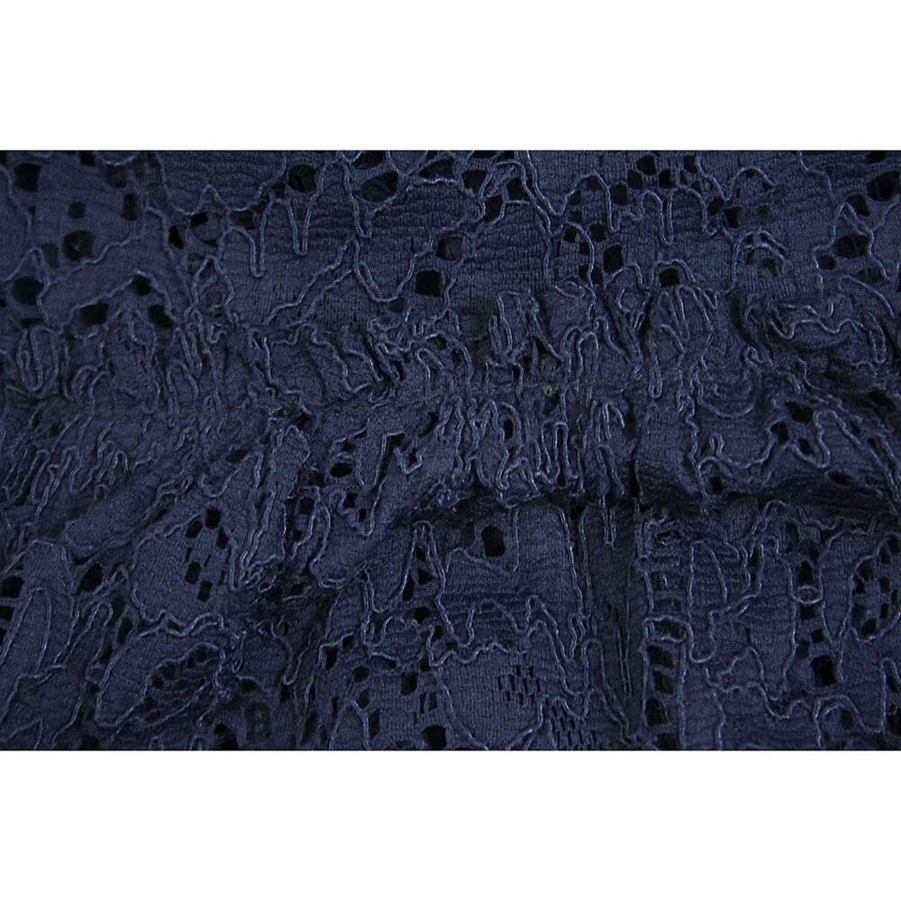 Devotion Blue Lace Knee Length Sleeveless Layered Cocktail Dress, New - 5